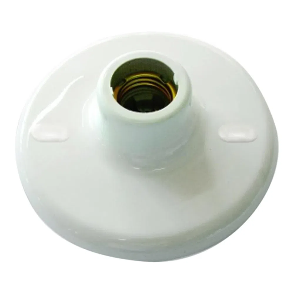 Plafon Blumenau Branco Porcelana com Soquete Ex27