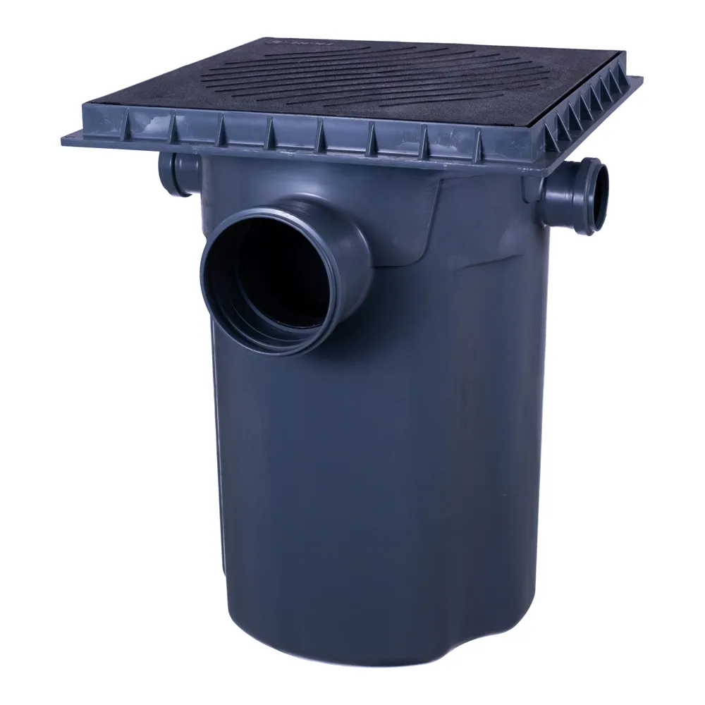 Caixa Coletora de Gordura com Cesto para Limpeza e Tampa PVC Preto
